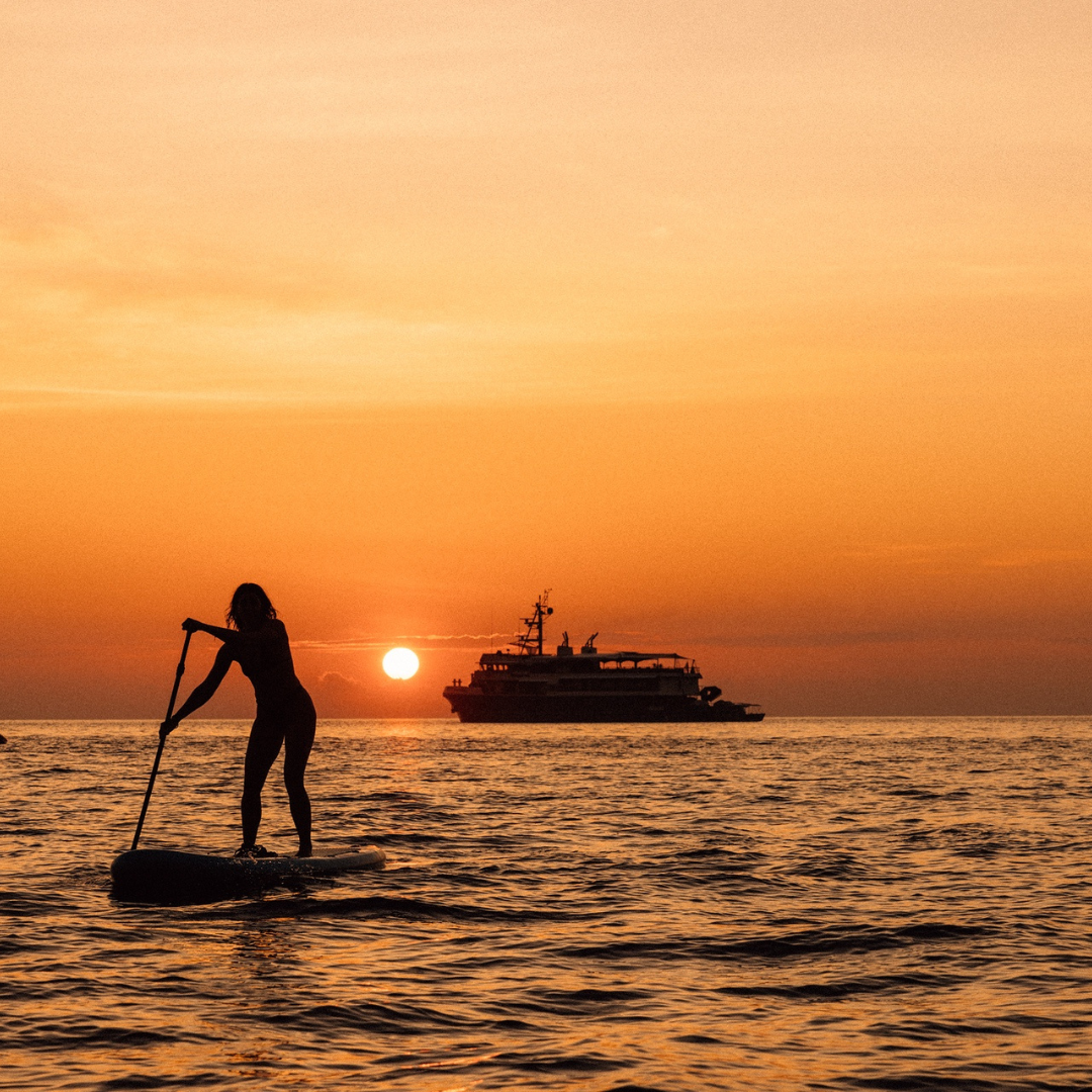 sumba indonesi a surf luxury yacht sunset sea