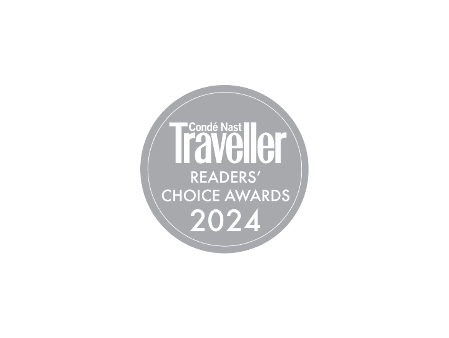 Circular Condé Nast Traveller Readers' Choice Awards 2024 seal.