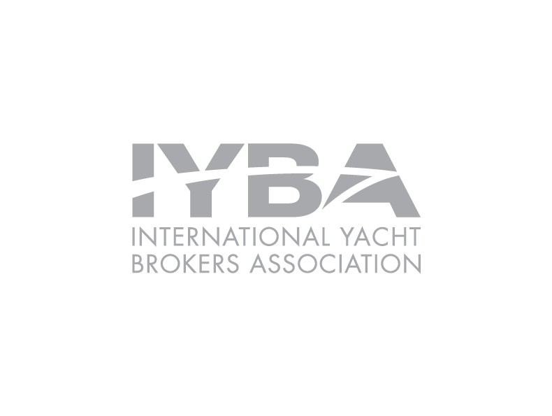IYBA International Yacht Brokers Association logo with bold, stylized lettering.