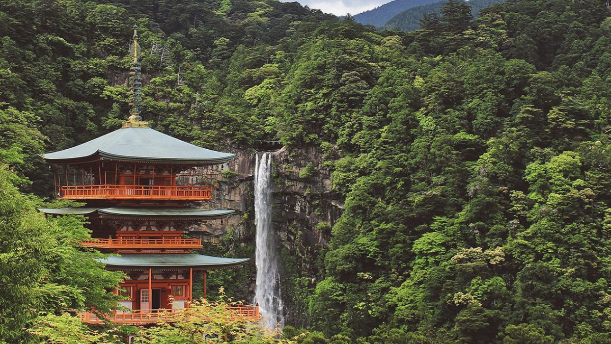 Building in a rural landscape of Japan