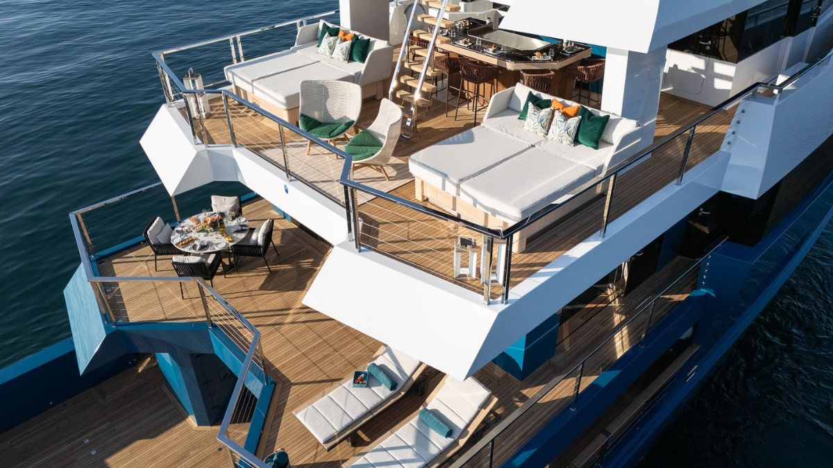 Luxury yacht interior design deck of KING BENJI