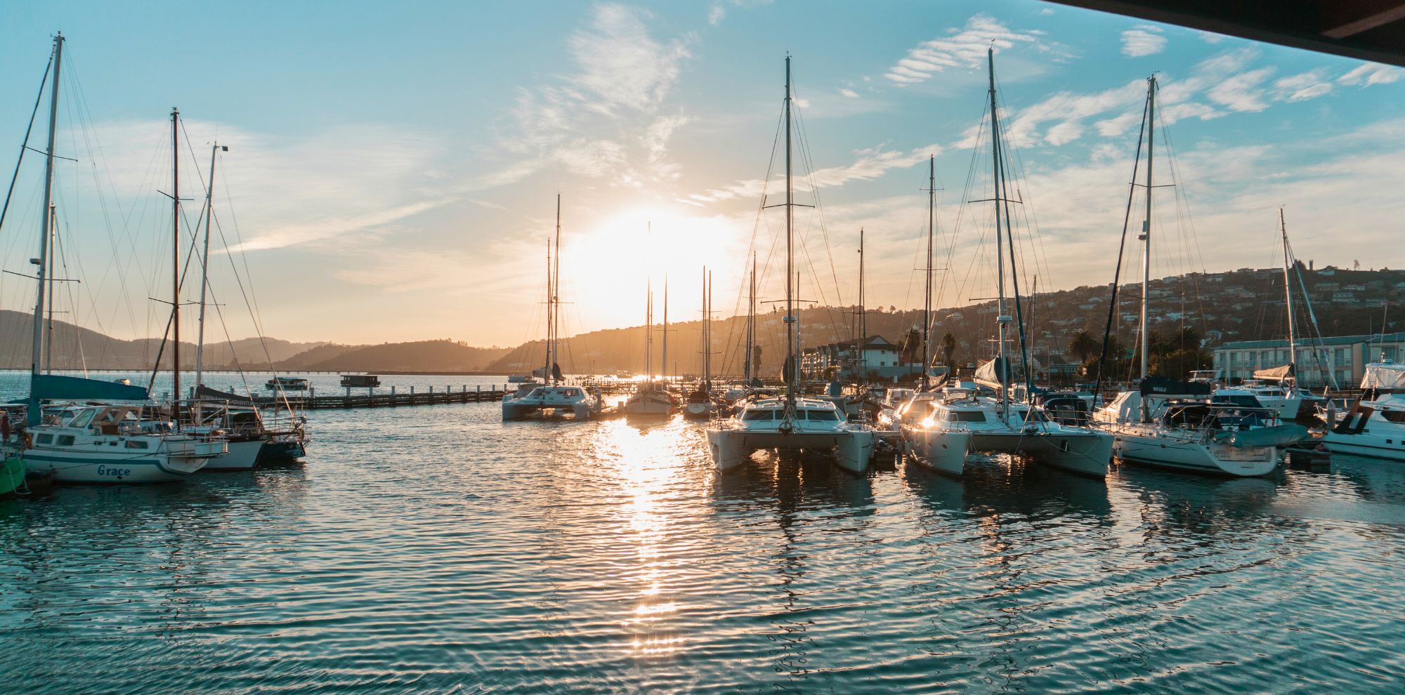 yachts in the marina