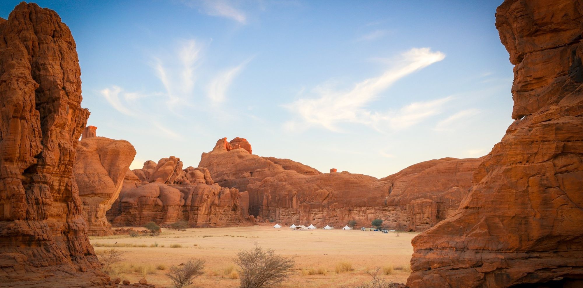 Luxury experiential travel in a mobile camp in Chad desert