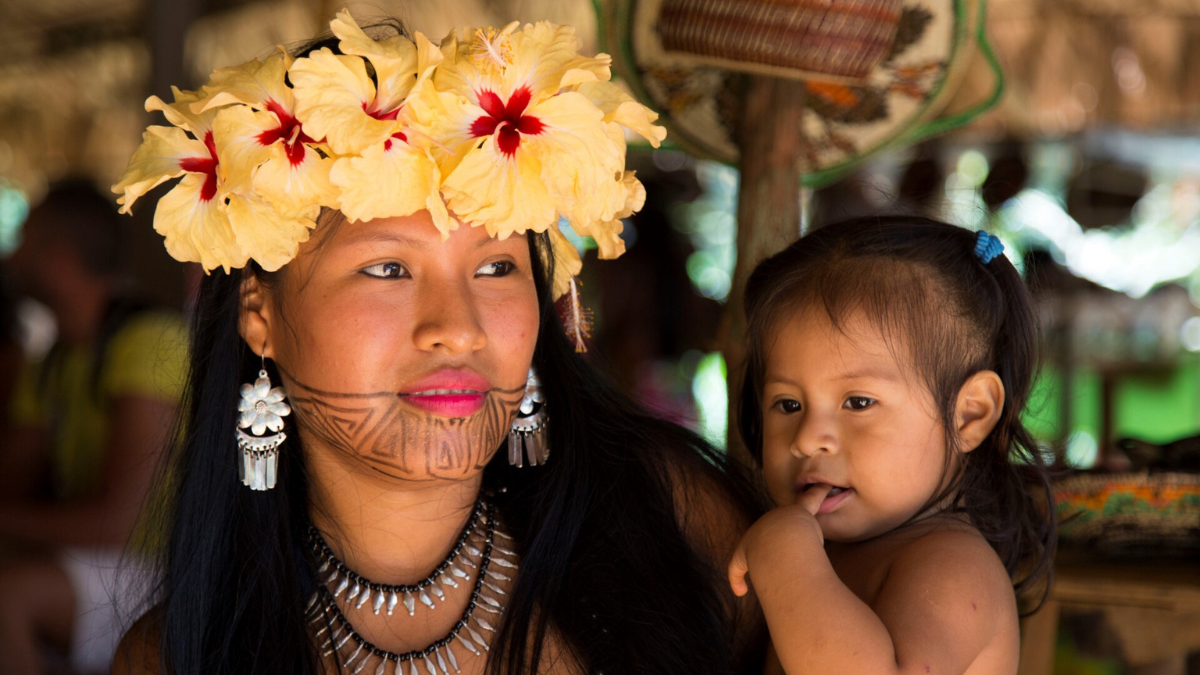 Panama people culture child and mother family