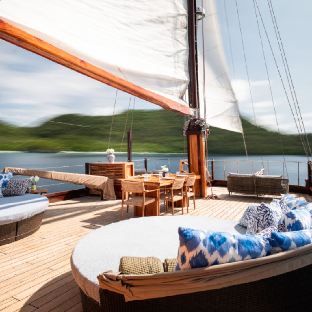 Enjoy the coral triangle from your yacht deck