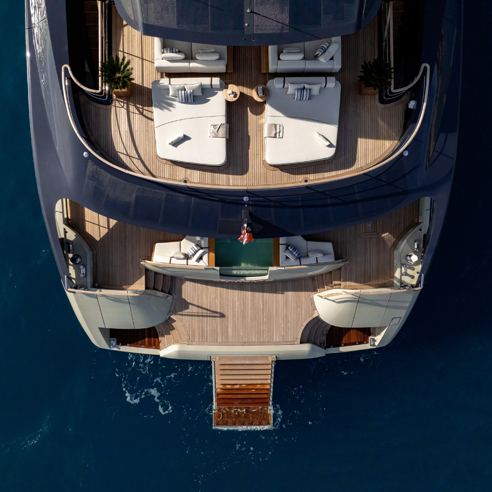 Seawolf deck yacht luxury Pelorus Yachting