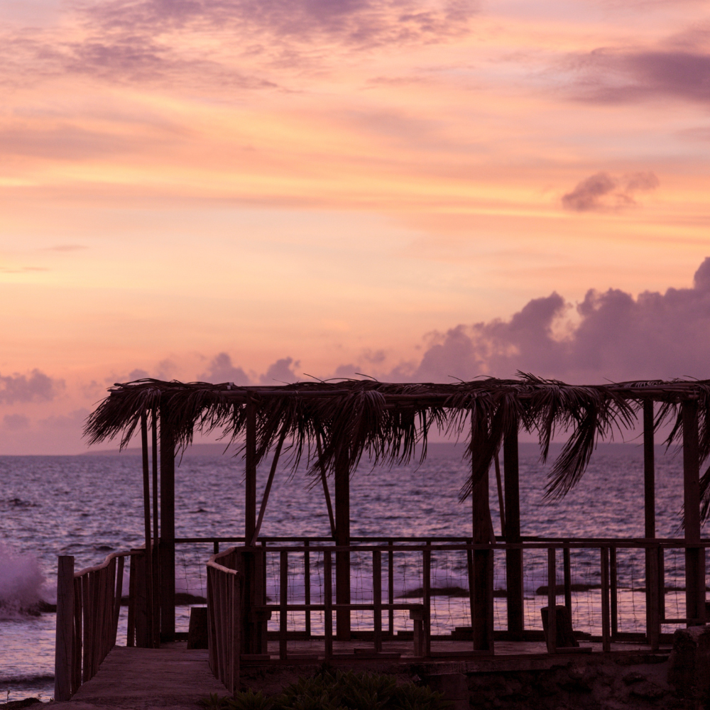Sunset in Tonga island luxury holiday