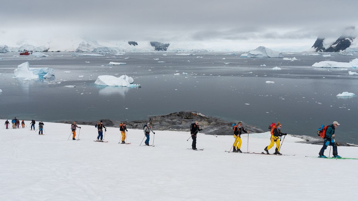 Best month to visit Antarctica to go heli-skiing and ski touring
