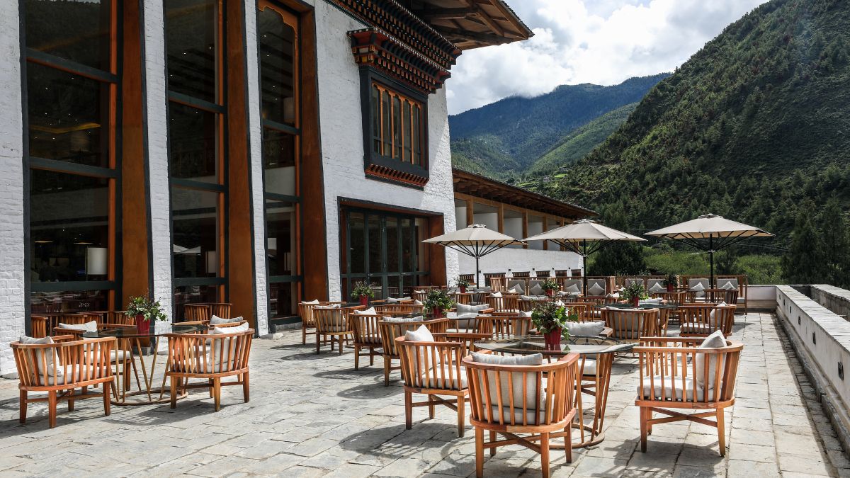 tables on the terrace