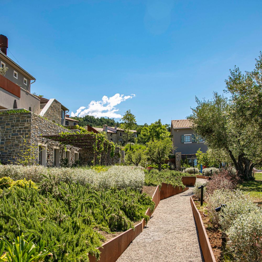 path through the hotel's garden