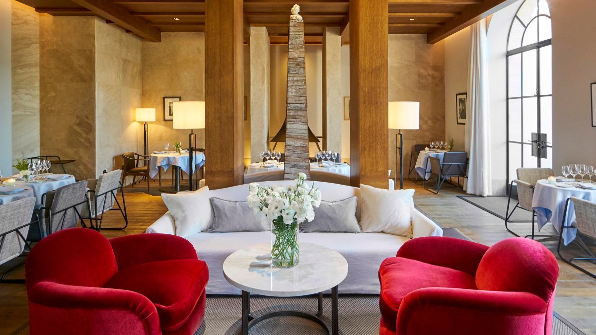 Dining area in Villa La Coste, a luxury hotel in the South of France