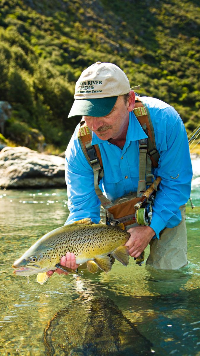 Man holding a trout