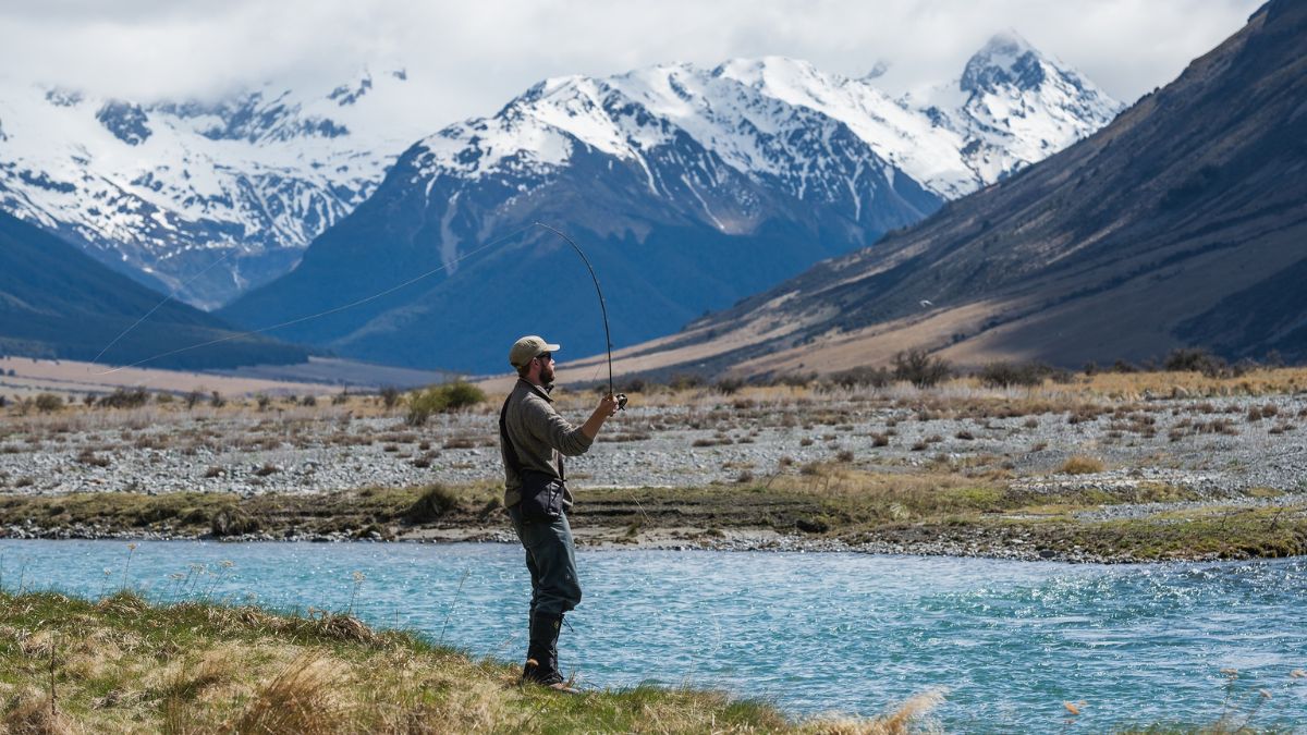 man fishing
