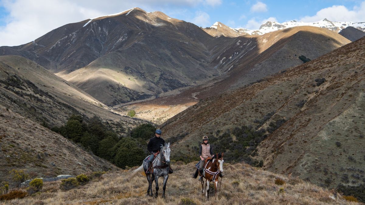 two people horseriding