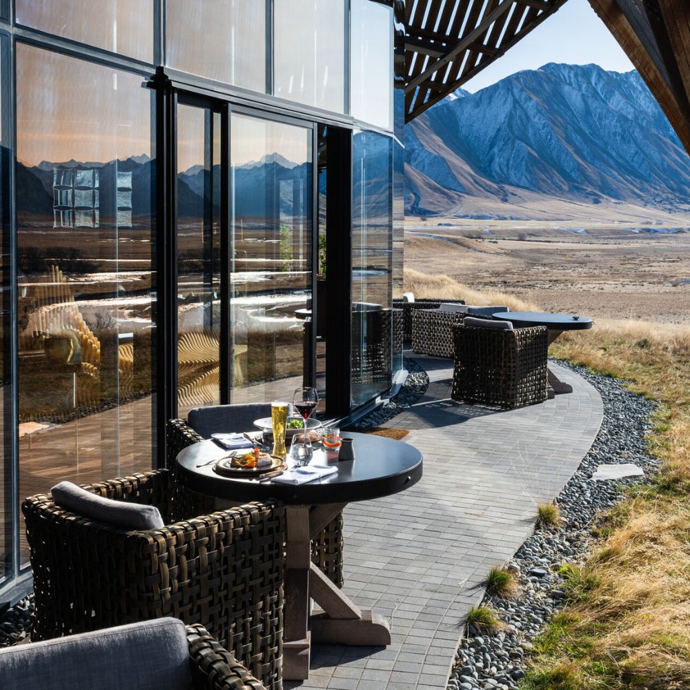 Outside restaurant terrace