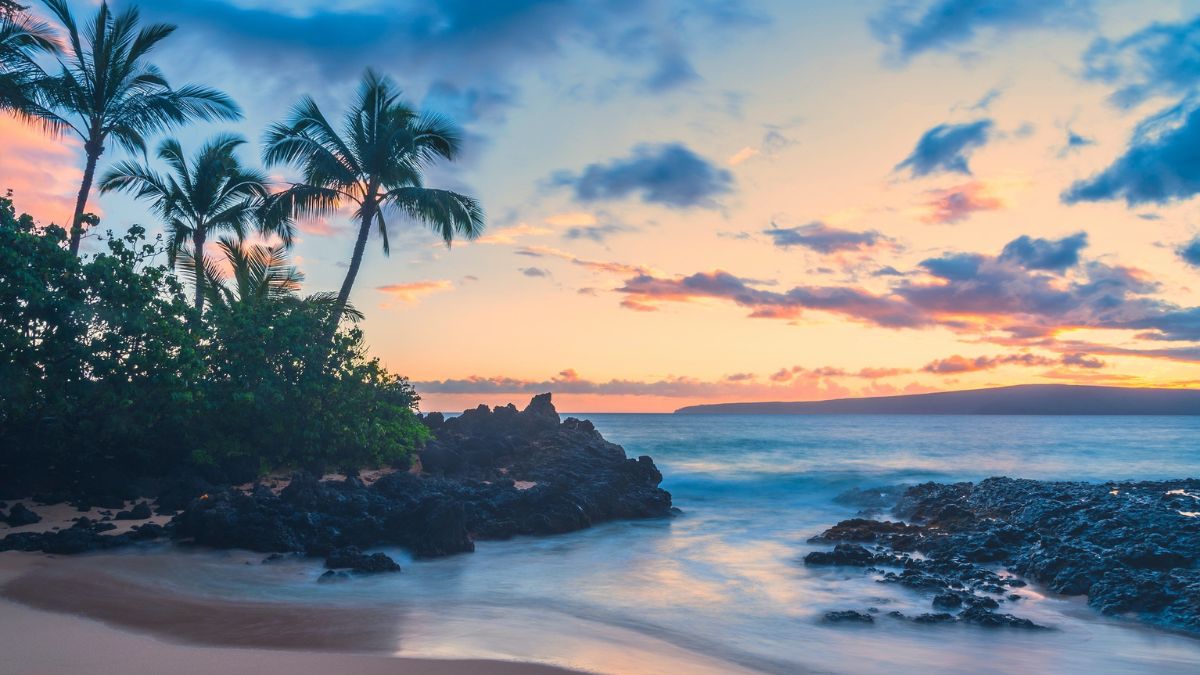 Private beach in Hawaii on a luxury vacation