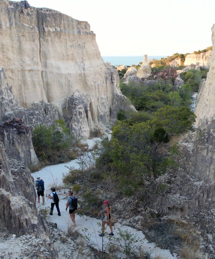 group hiking