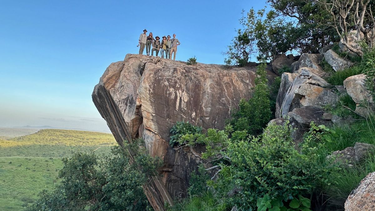 Geordie and group in Kenya