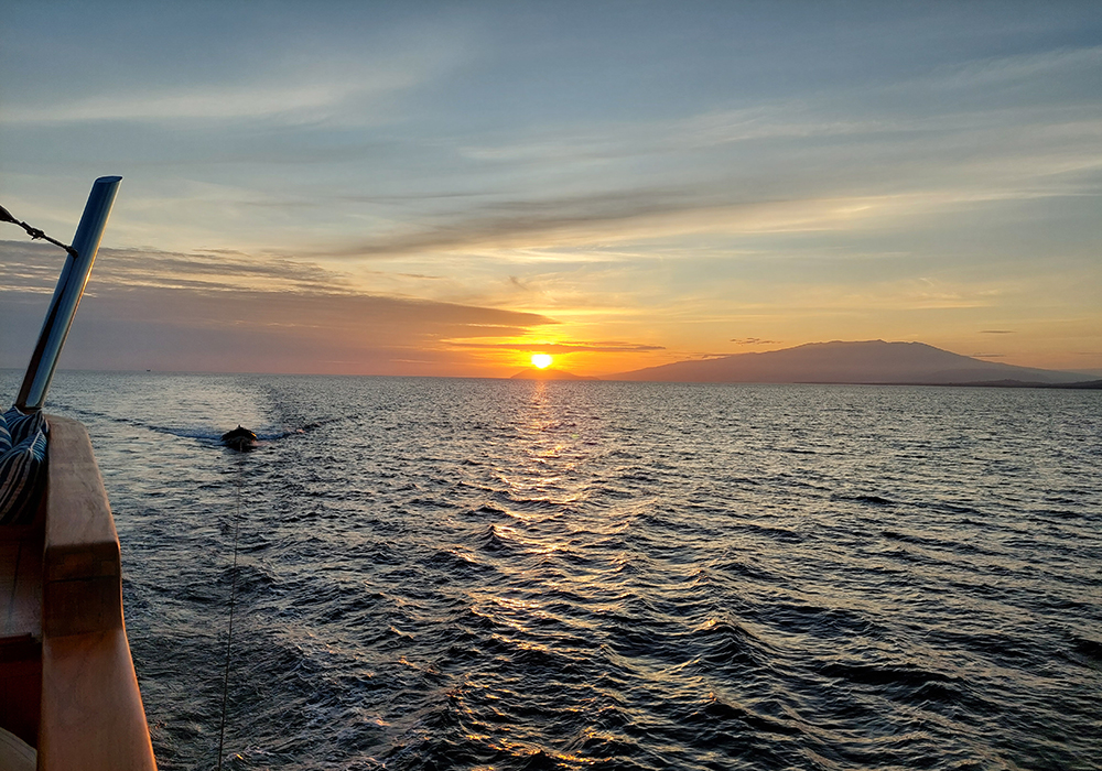 luxury yacht sunset Indonesia