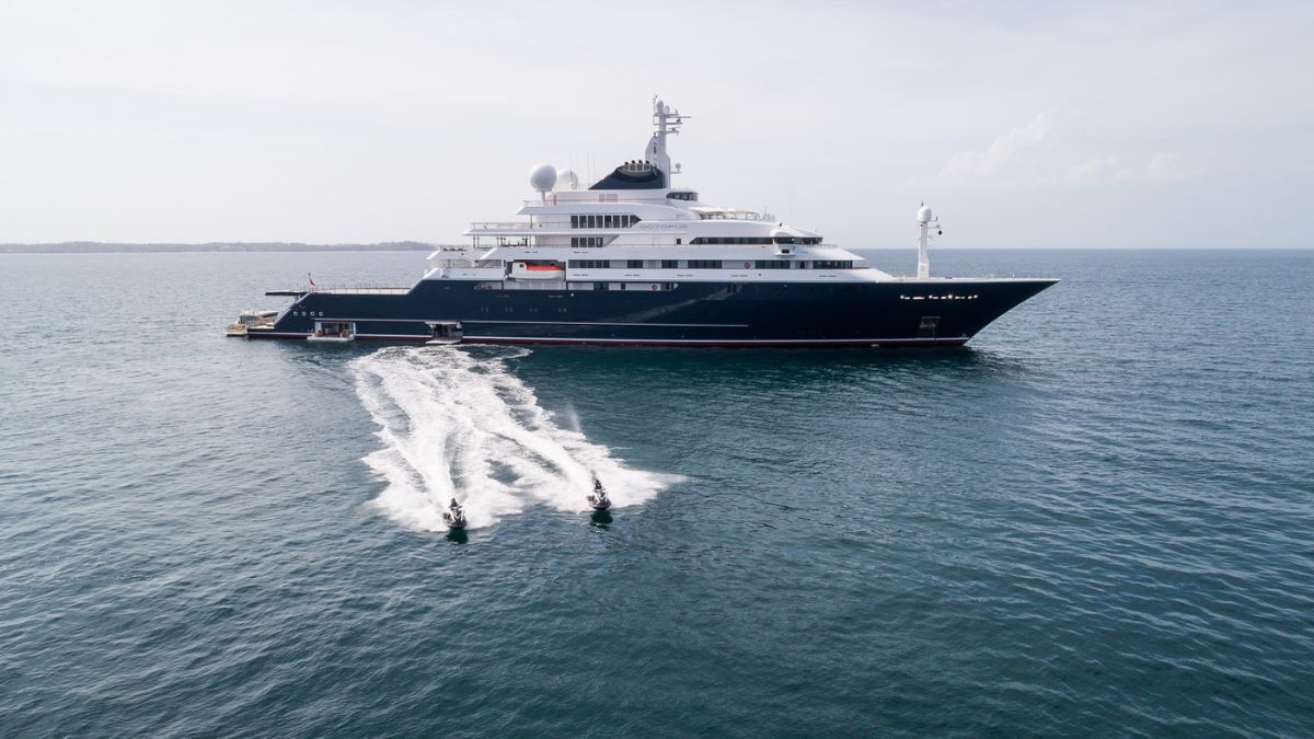 Two jet skis from the yacht